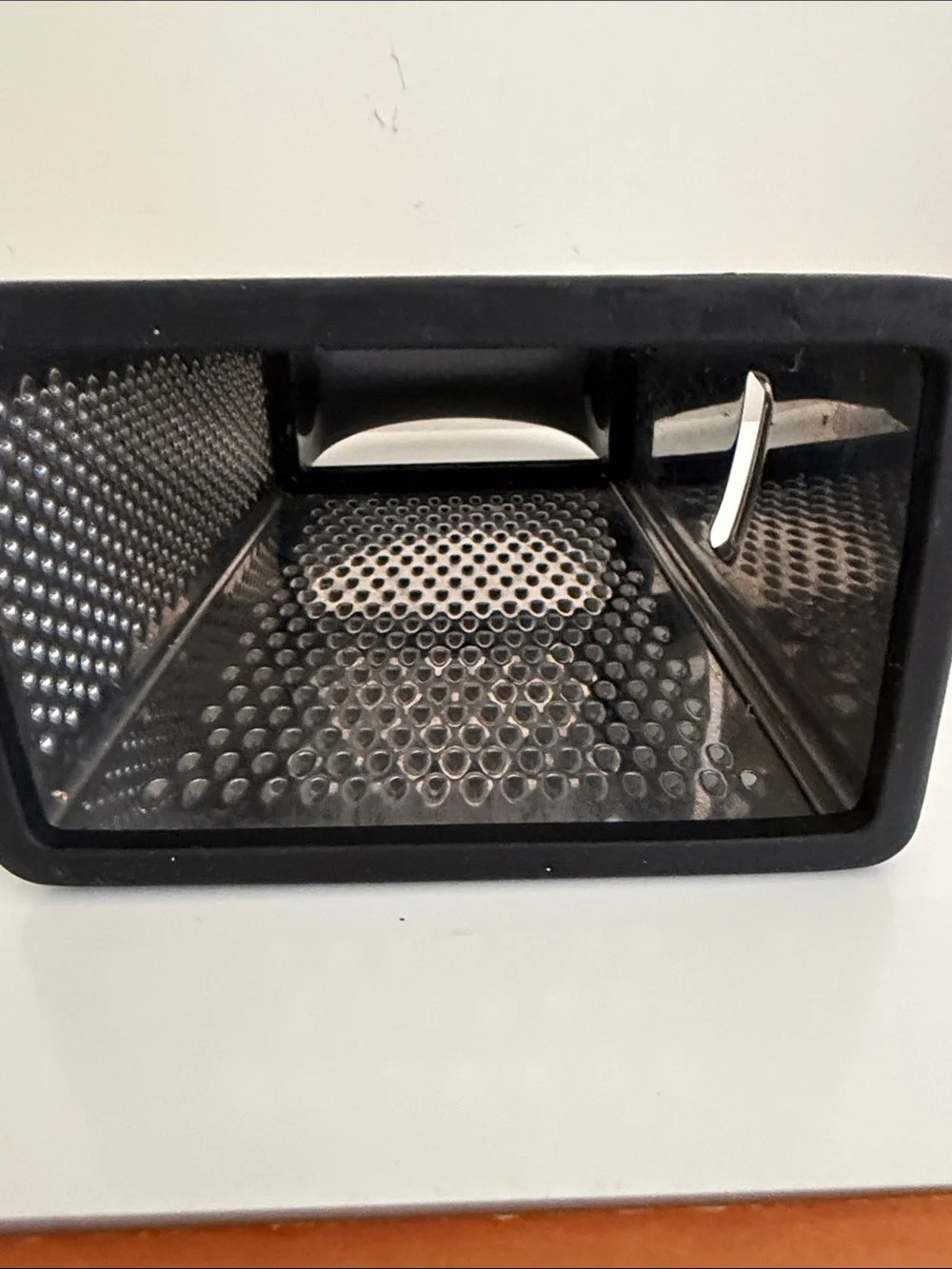 Black and Silver Box Grater with Comfort Handle